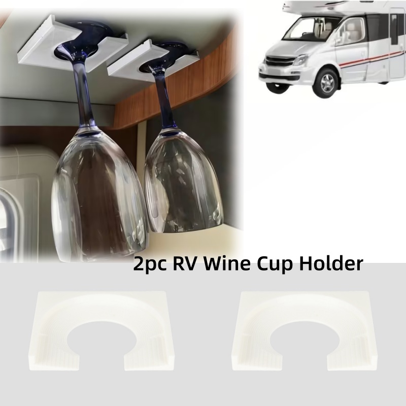 Wine & Beer Quito - 2pc RV 캠핑카 와인 컵 홀더(자체