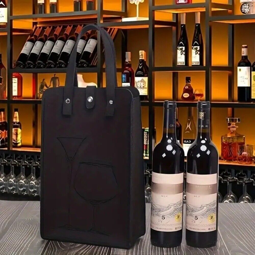 고급 펠트 레드 와인 가방, 이중 손잡이 와인 선물 보 - Wine & Beer Quito 리뷰 및 가격
